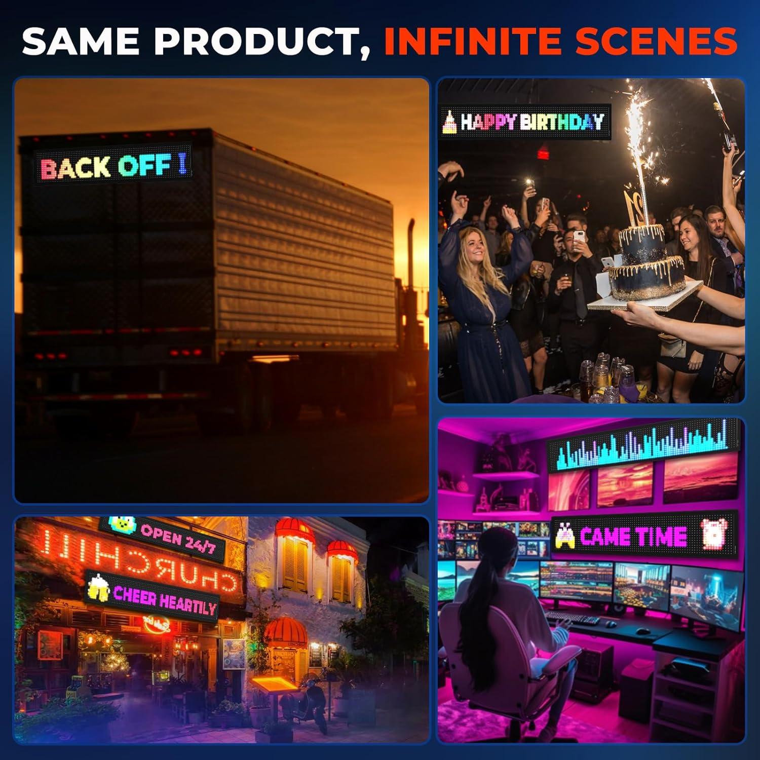 Ojos LED Diabólicos KAKSEY para Parabrisas 133x19.2 cm