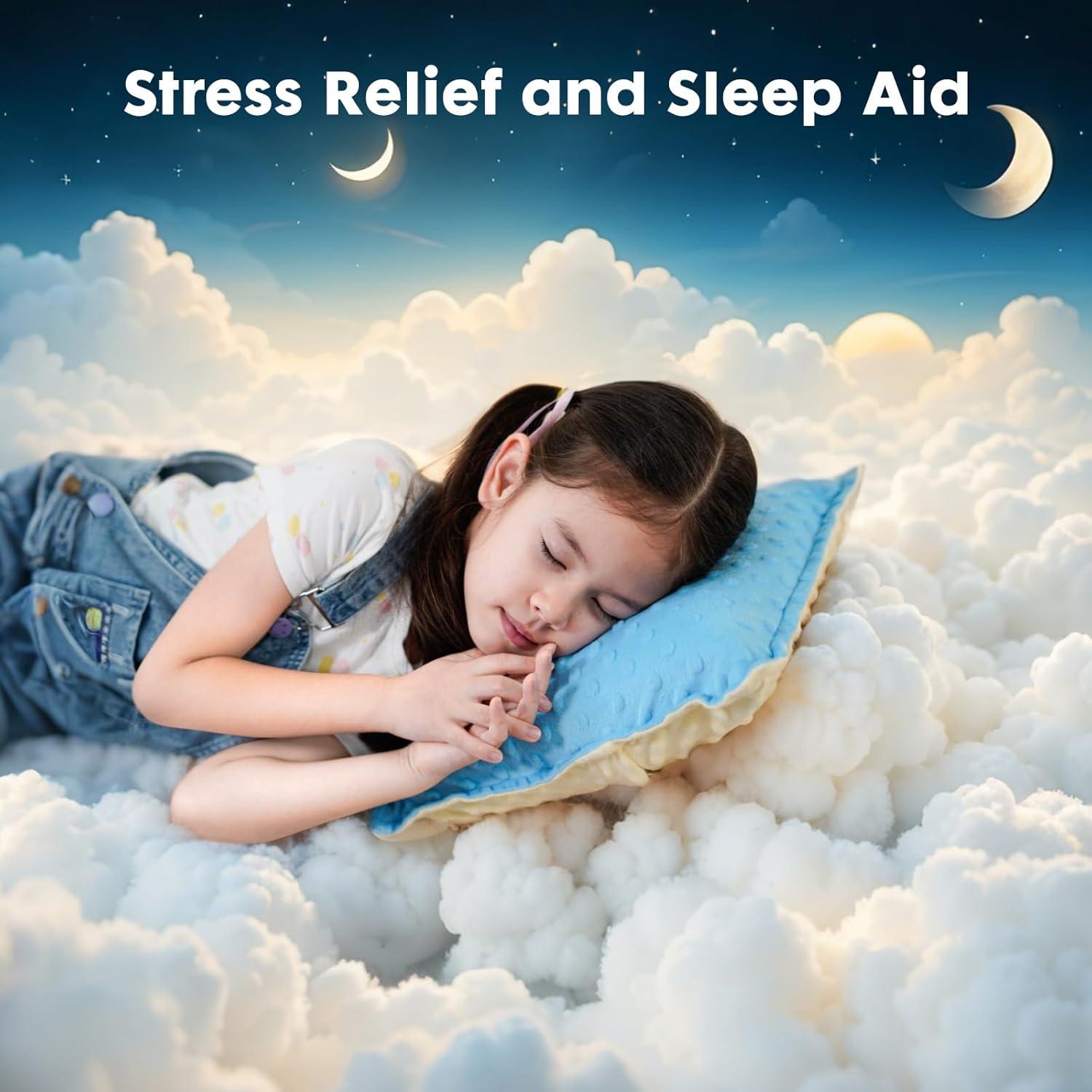 Almohada Vibrante Sensorial Bmag 33x33 cm Alivio Estrés Azul