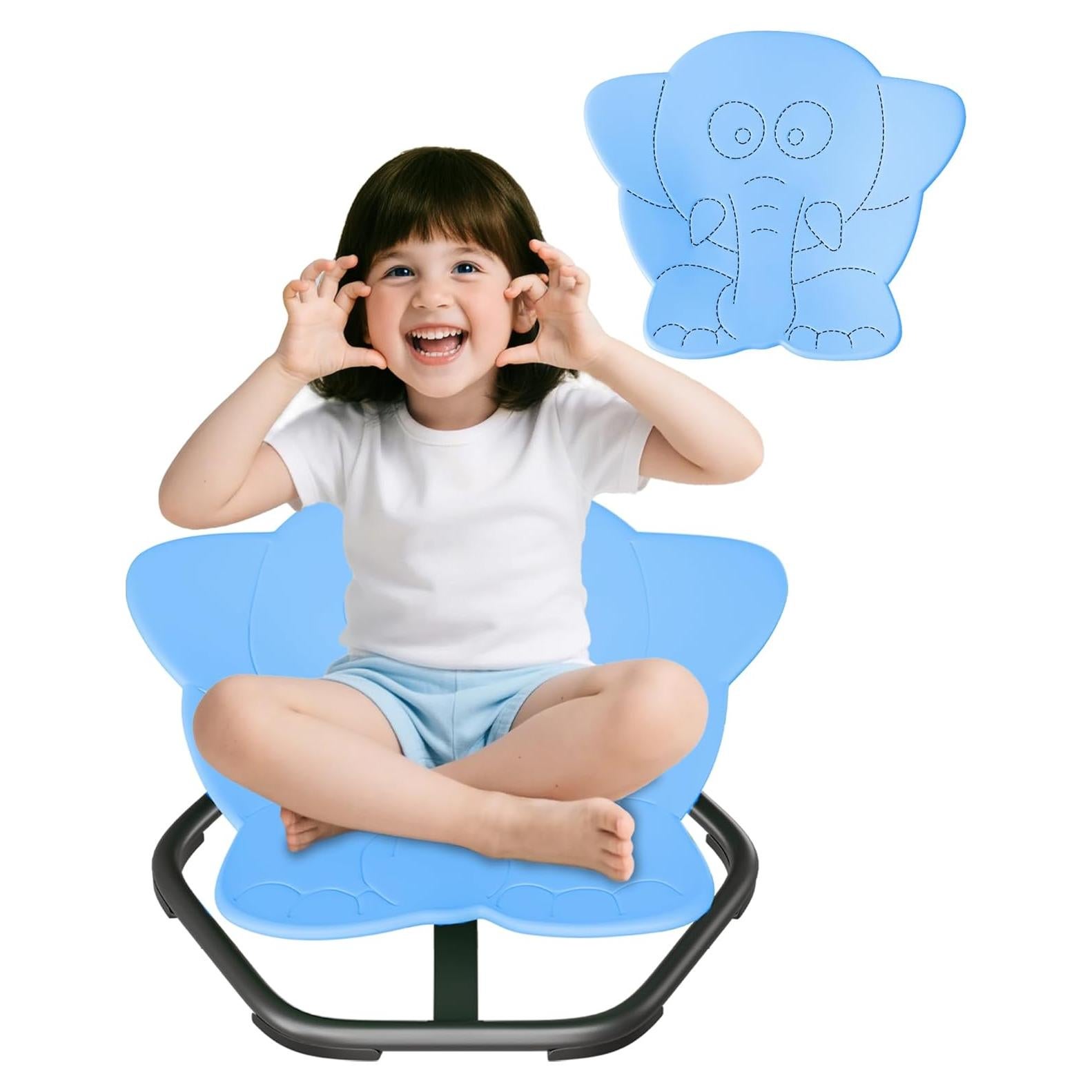 Silla Giratoria Pterying para Niños con Autismo - Azul Elefante