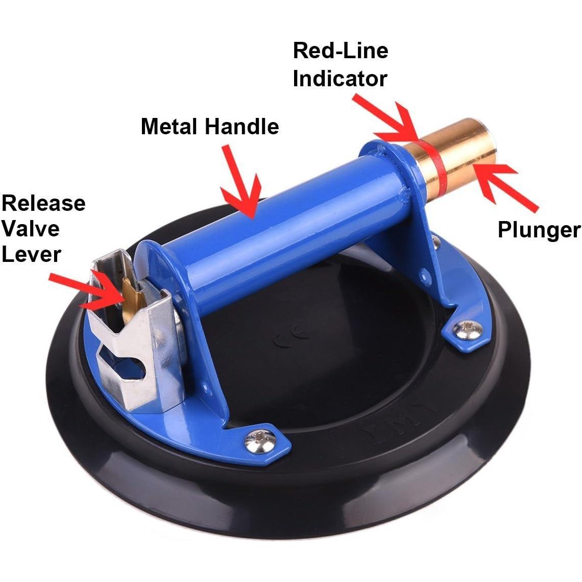 Copa de Succión de Metal IMT 20.32cm para Vidrio 120kg