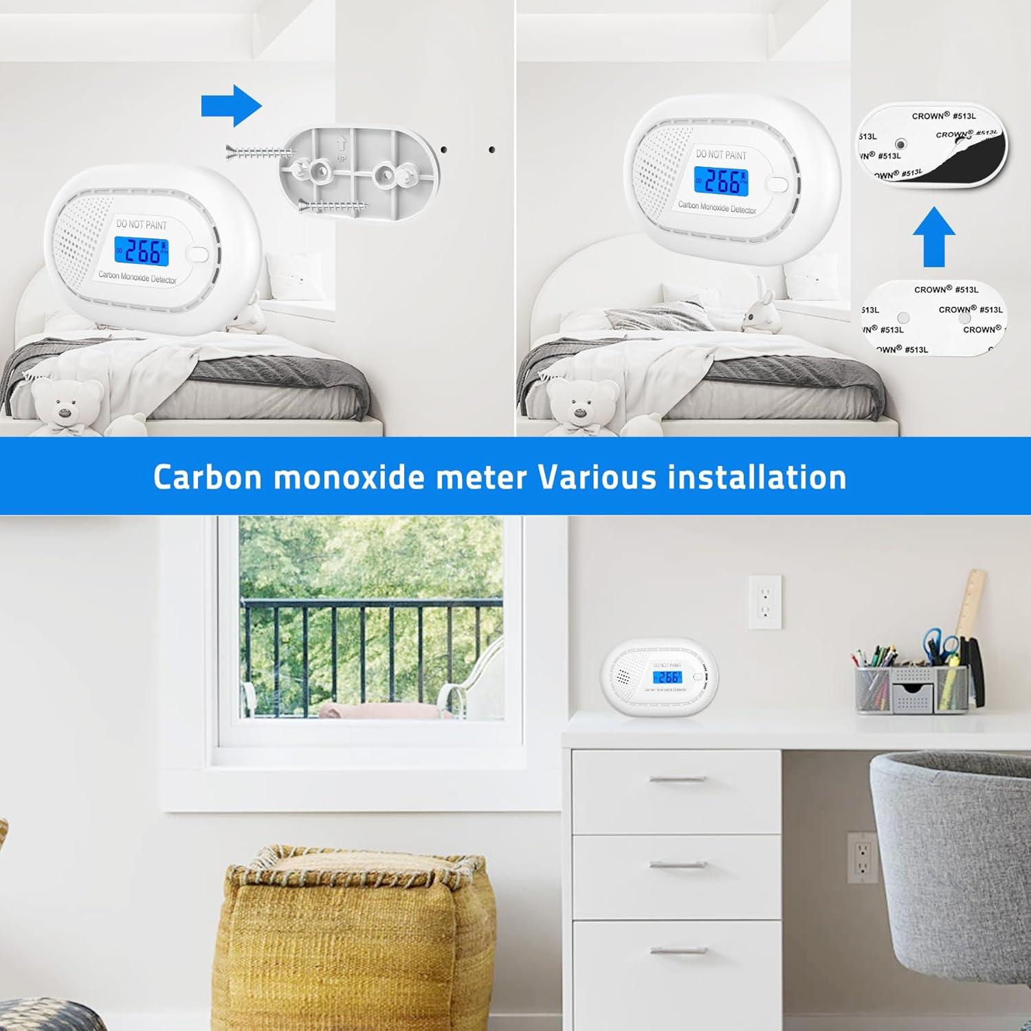 Detector de Monóxido de Carbono Runidur CO11 LCD 10 Años 2 Pzas
