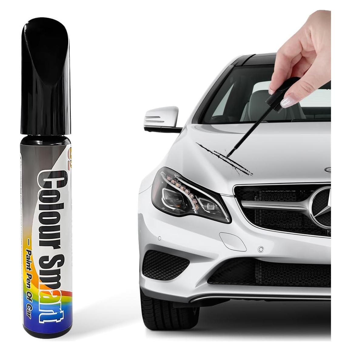 Lápiz de pintura para retoques de automóvil Povtii Negro 12ml