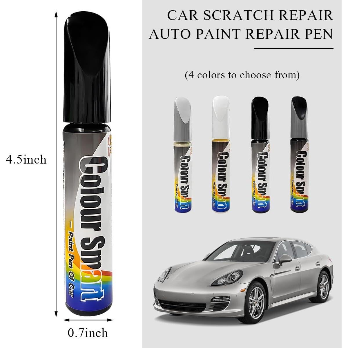 Lápiz de pintura para retoques de automóvil Povtii Negro 12ml