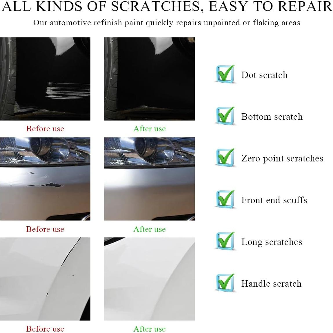 Lápiz de pintura para retoques de automóvil Povtii Negro 12ml