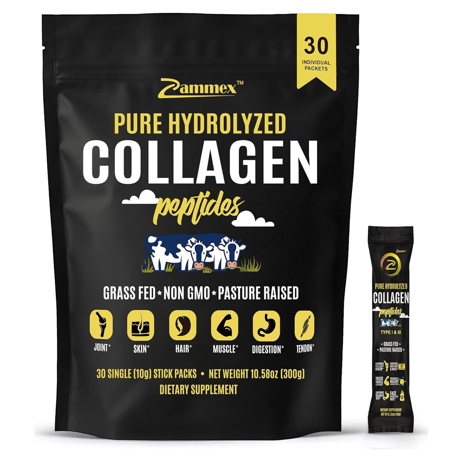 Péptidos de Colágeno Hidrolizado ZAMMEX 30 Sobres 10g