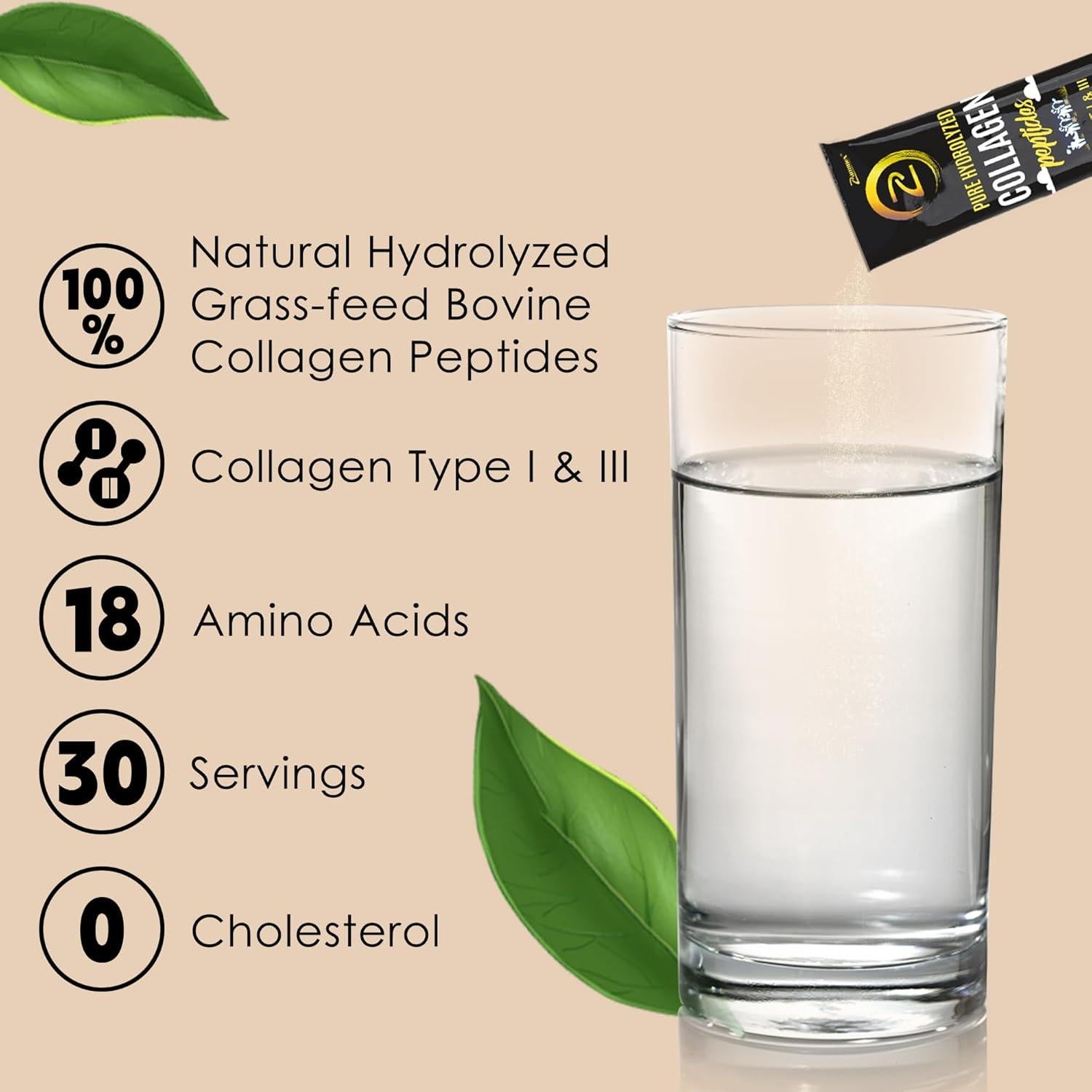 Péptidos de Colágeno Hidrolizado ZAMMEX 30 Sobres 10g