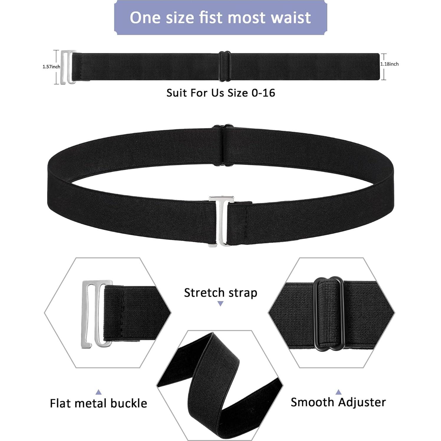 Cinturones Invisibles Elásticos SATINIOR 6 Pcs para Mujeres