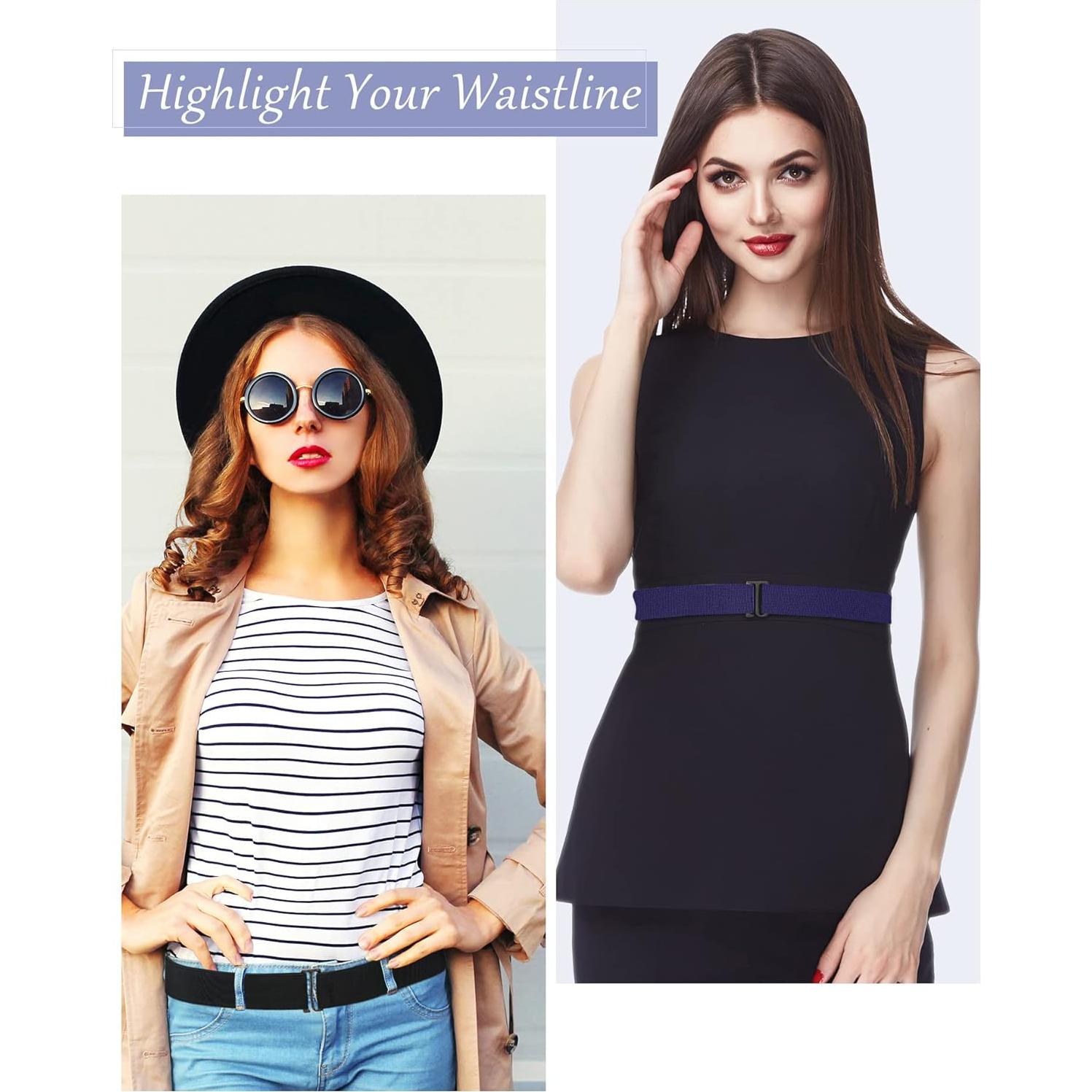 Cinturones Invisibles Elásticos SATINIOR 6 Pcs para Mujeres