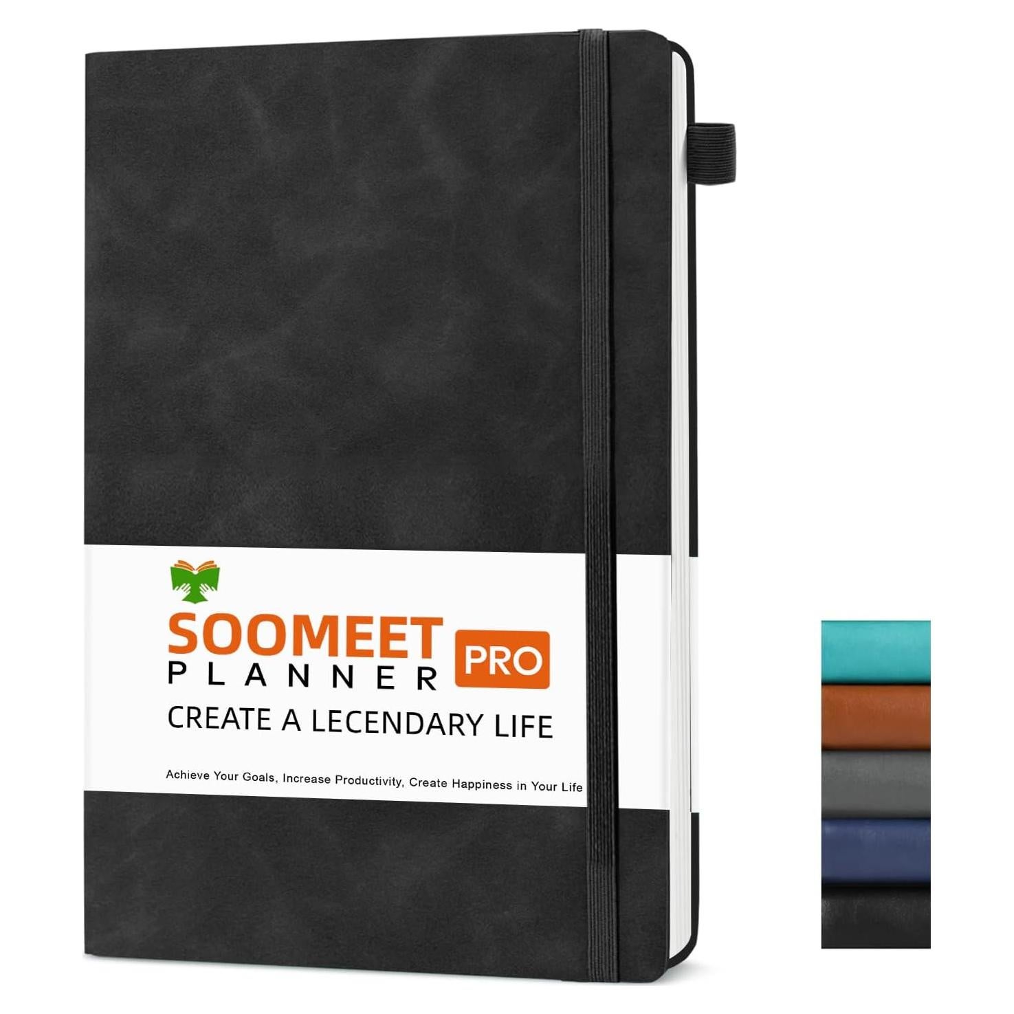 Cuaderno de Tapa Dura Soomeet A5 Negro 200 Páginas Rayadas