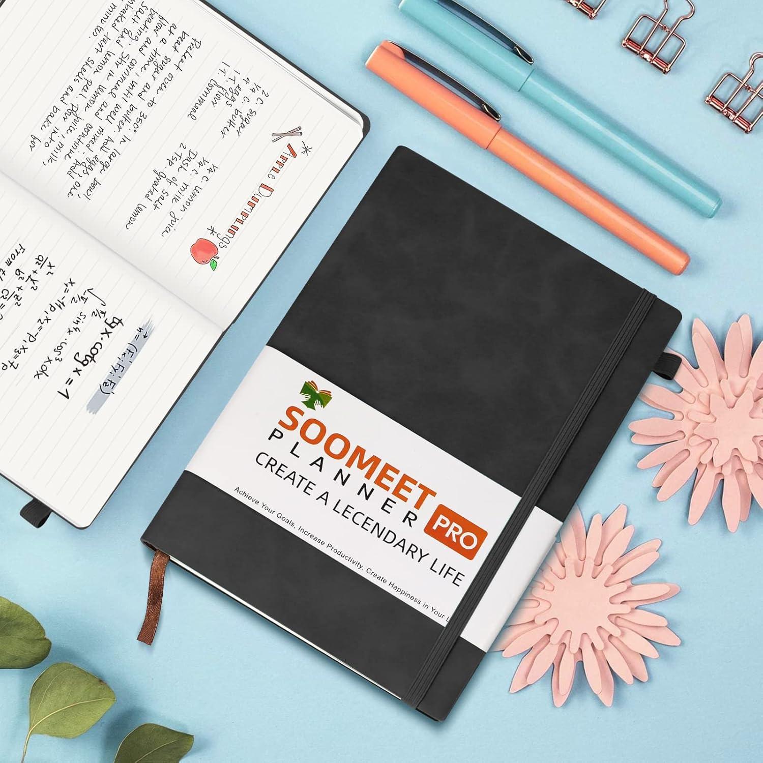 Cuaderno de Tapa Dura Soomeet A5 Negro 200 Páginas Rayadas