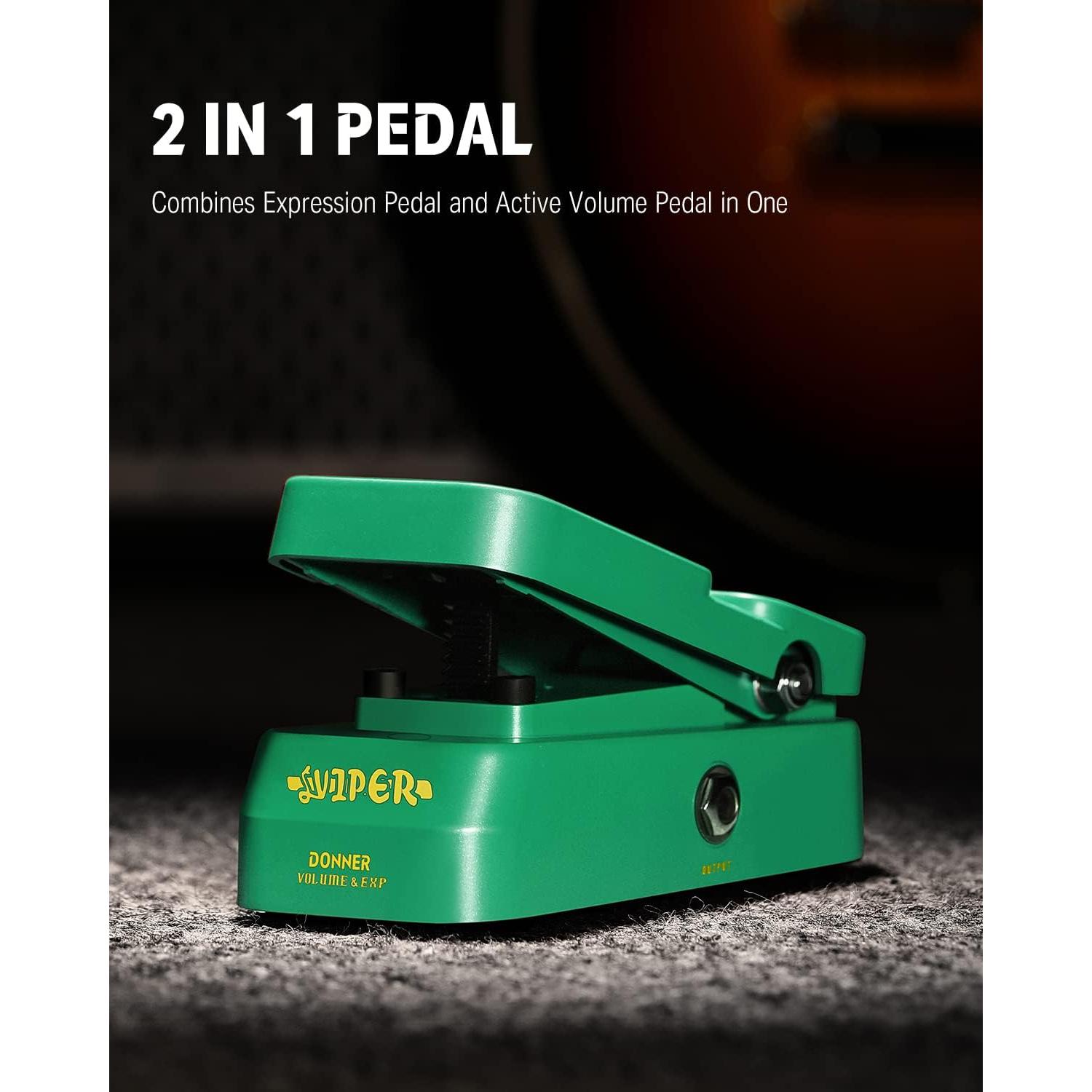 Pedal de Volumen y Expresión Donner EC1007, Analógico, 2 en 1