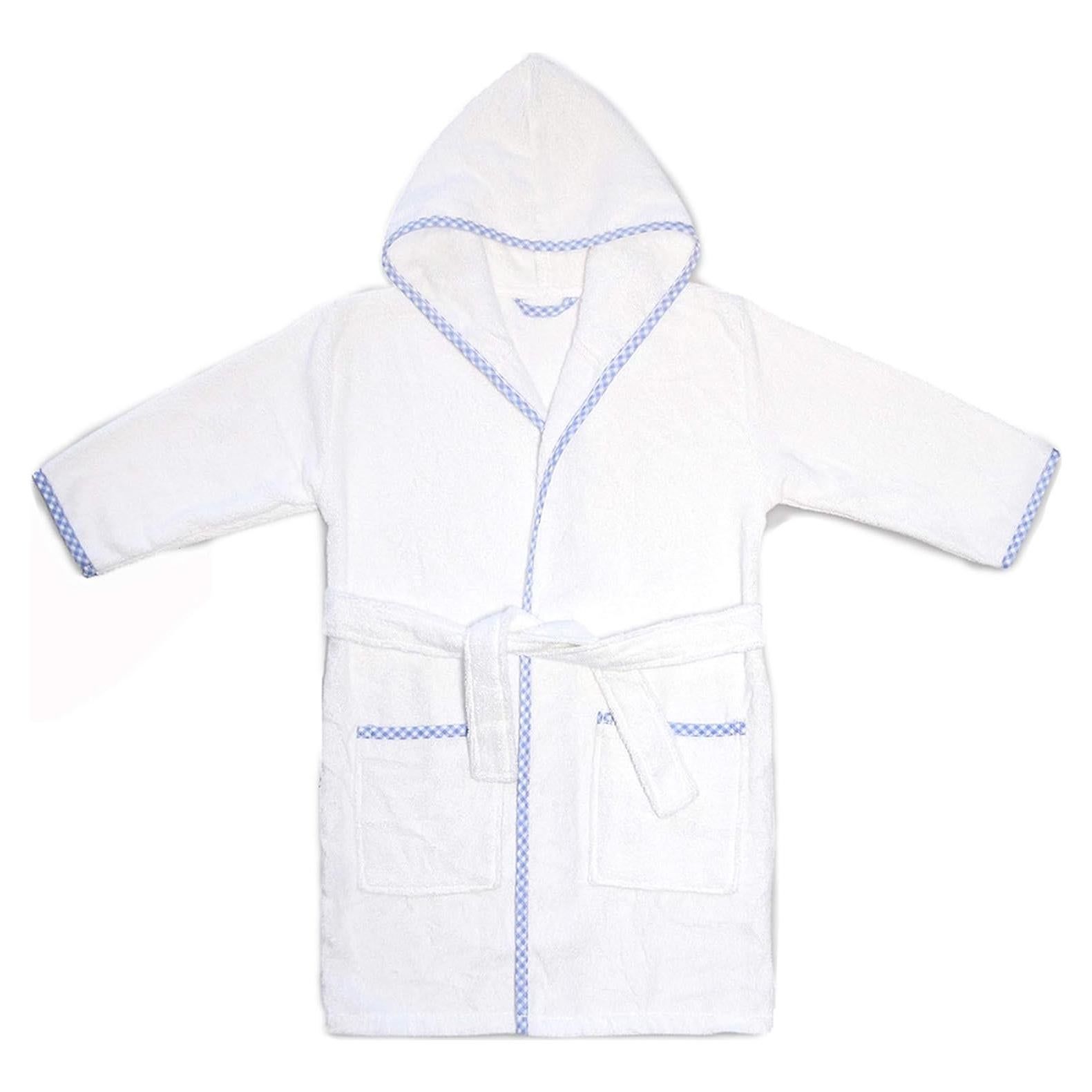 Bata de baño de lujo con capucha MAURA para niños 3T azul