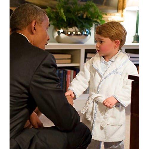 Bata de baño de lujo con capucha MAURA para niños 3T azul