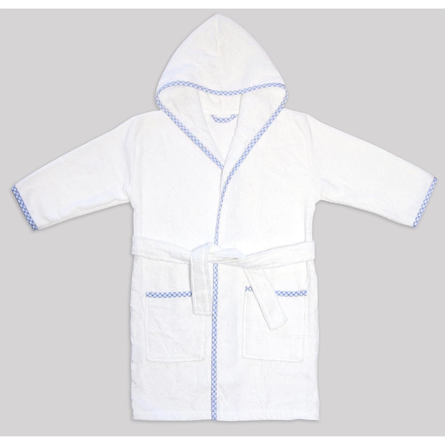 Bata de baño de lujo con capucha MAURA para niños 3T azul