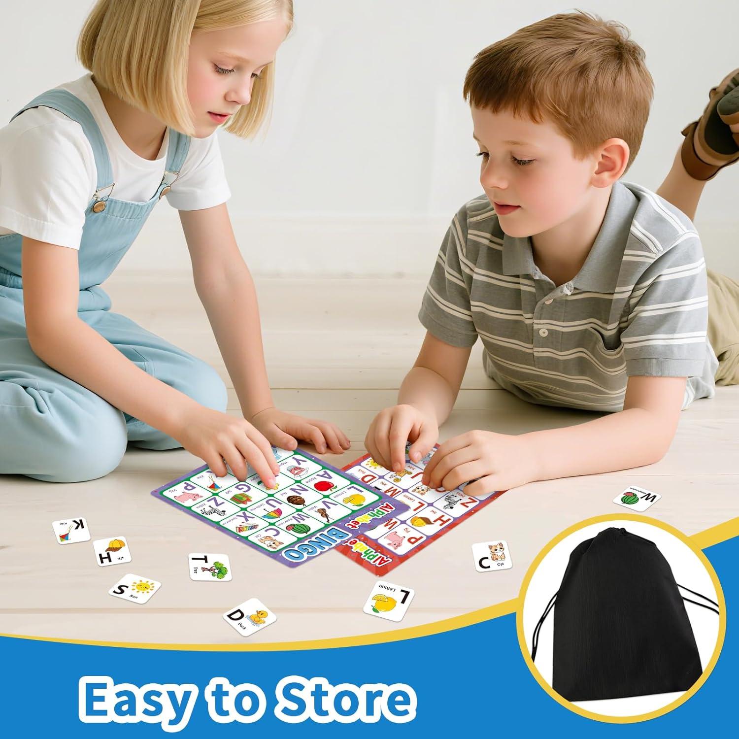 Juego de Bingo de Letras y Números ABC para Niños