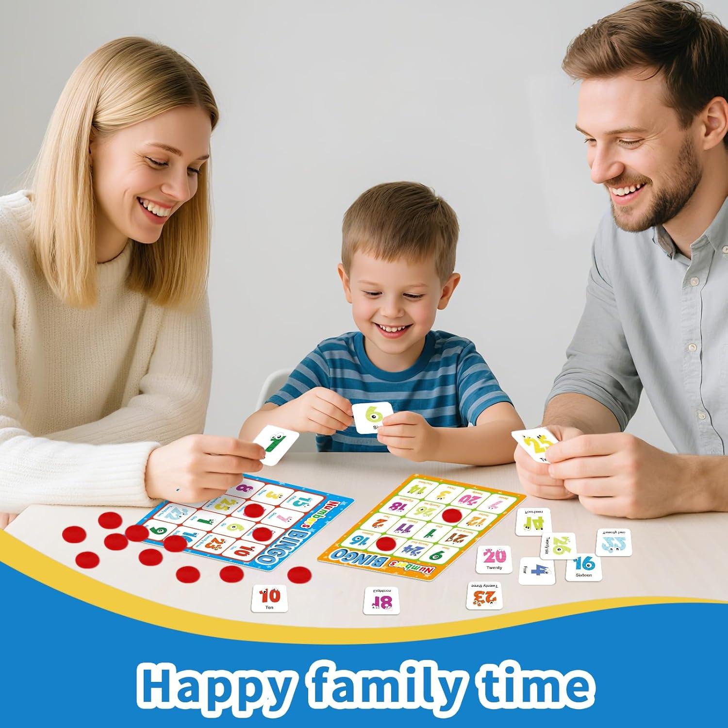 Juego de Bingo de Letras y Números ABC para Niños