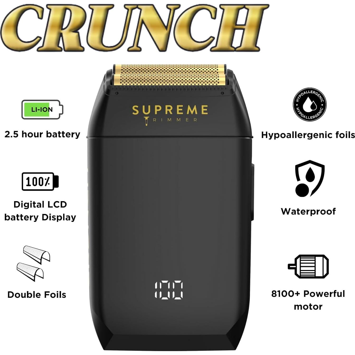 Afeitadora Doble de Foil Supreme Trimmer STF602 Impermeable