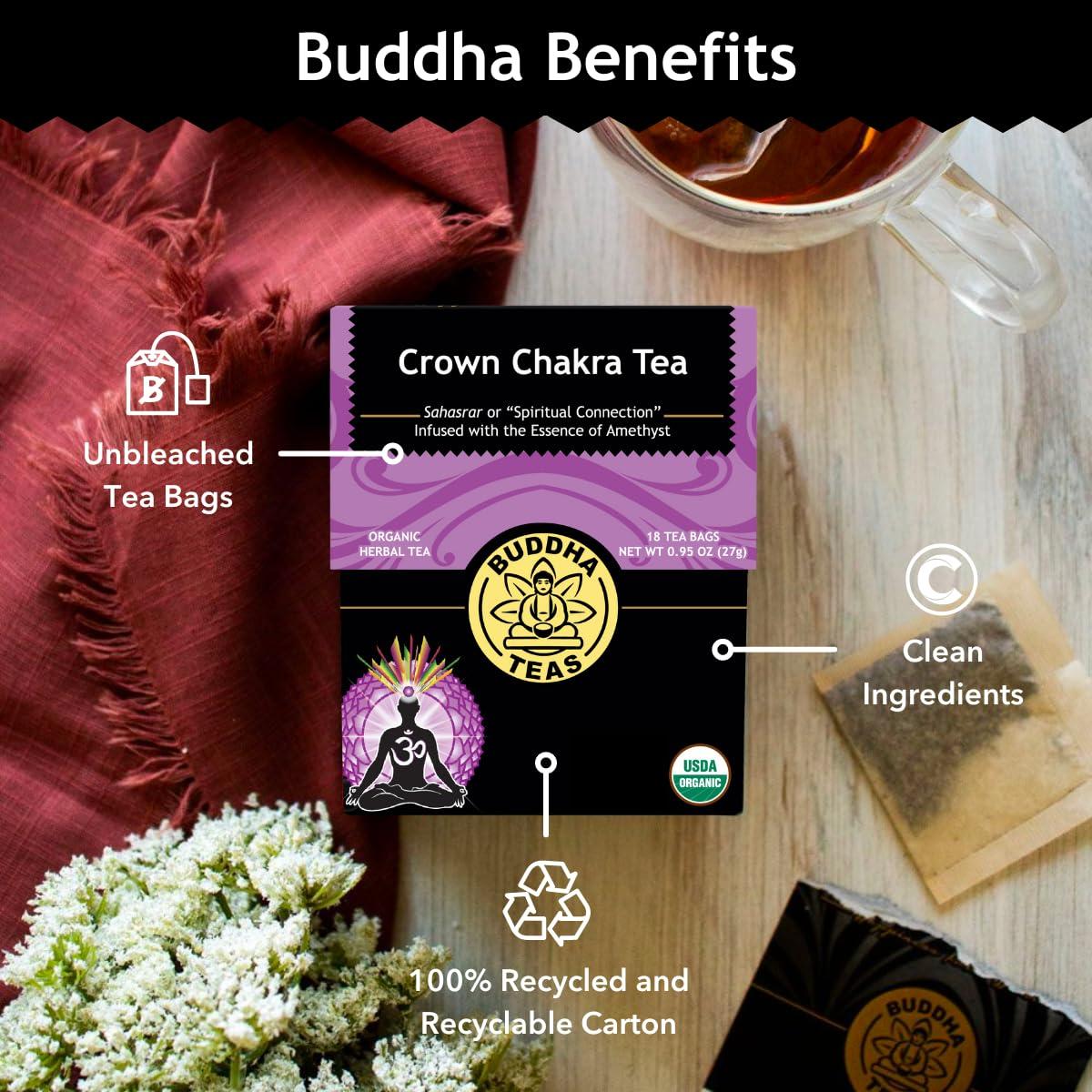 Té Herbal Orgánico Buddha Teas Chakra de la Corona - 18 Bolsitas