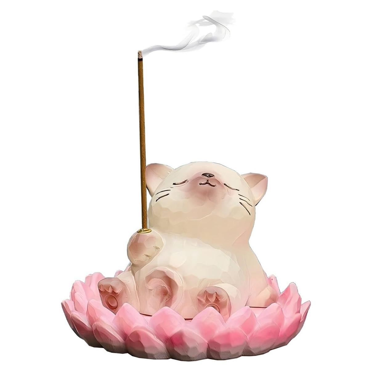 Soporte de Incienso Gato Haoslam Creativo 9.9 cm Resina