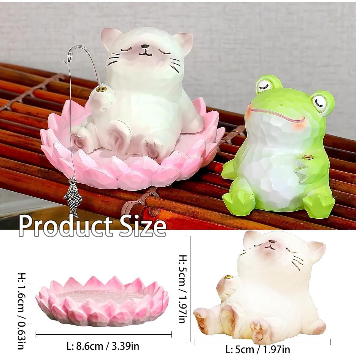 Soporte de Incienso Gato Haoslam Creativo 9.9 cm Resina