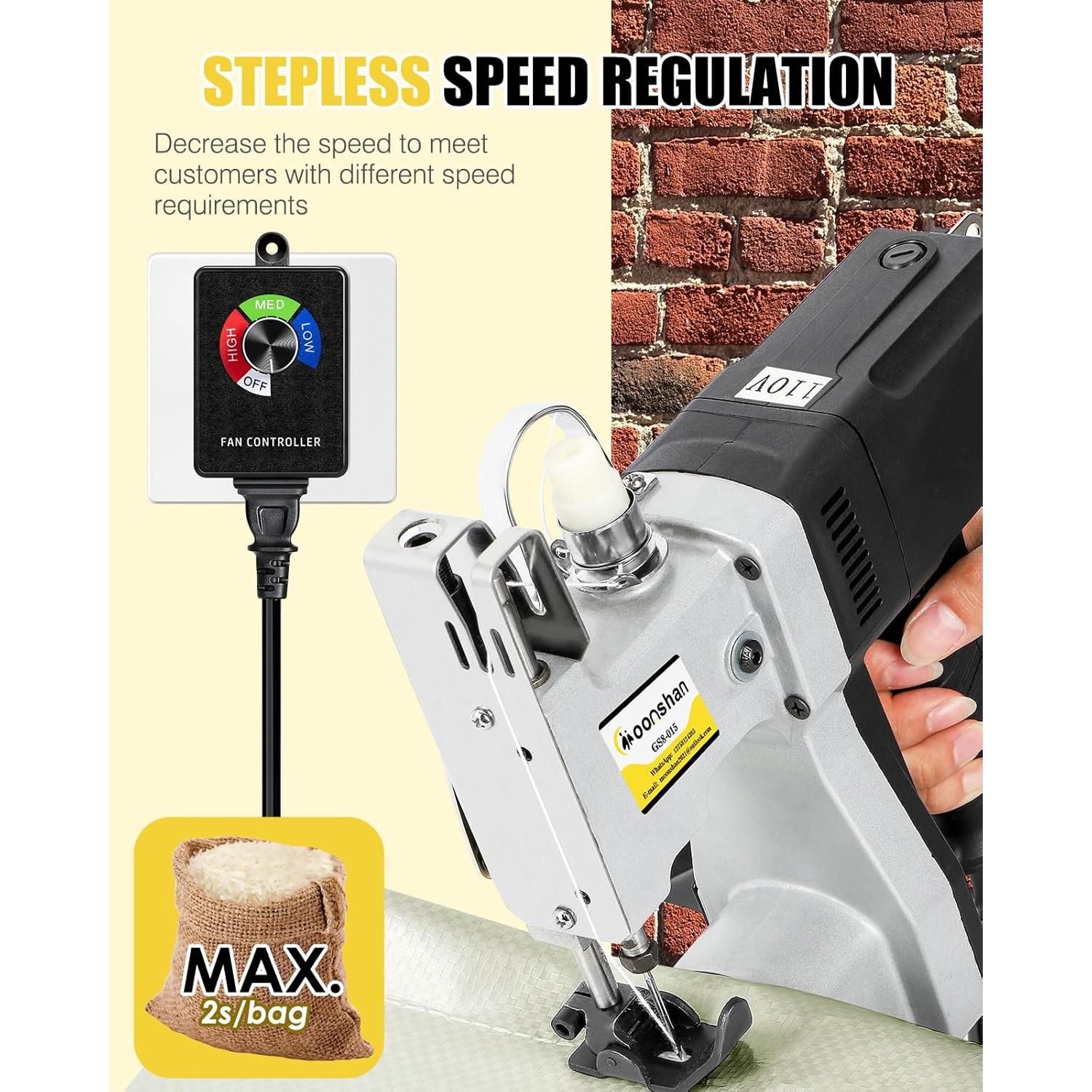 Máquina de Coser de Bolsa Moonshan Automática 2.90 kg