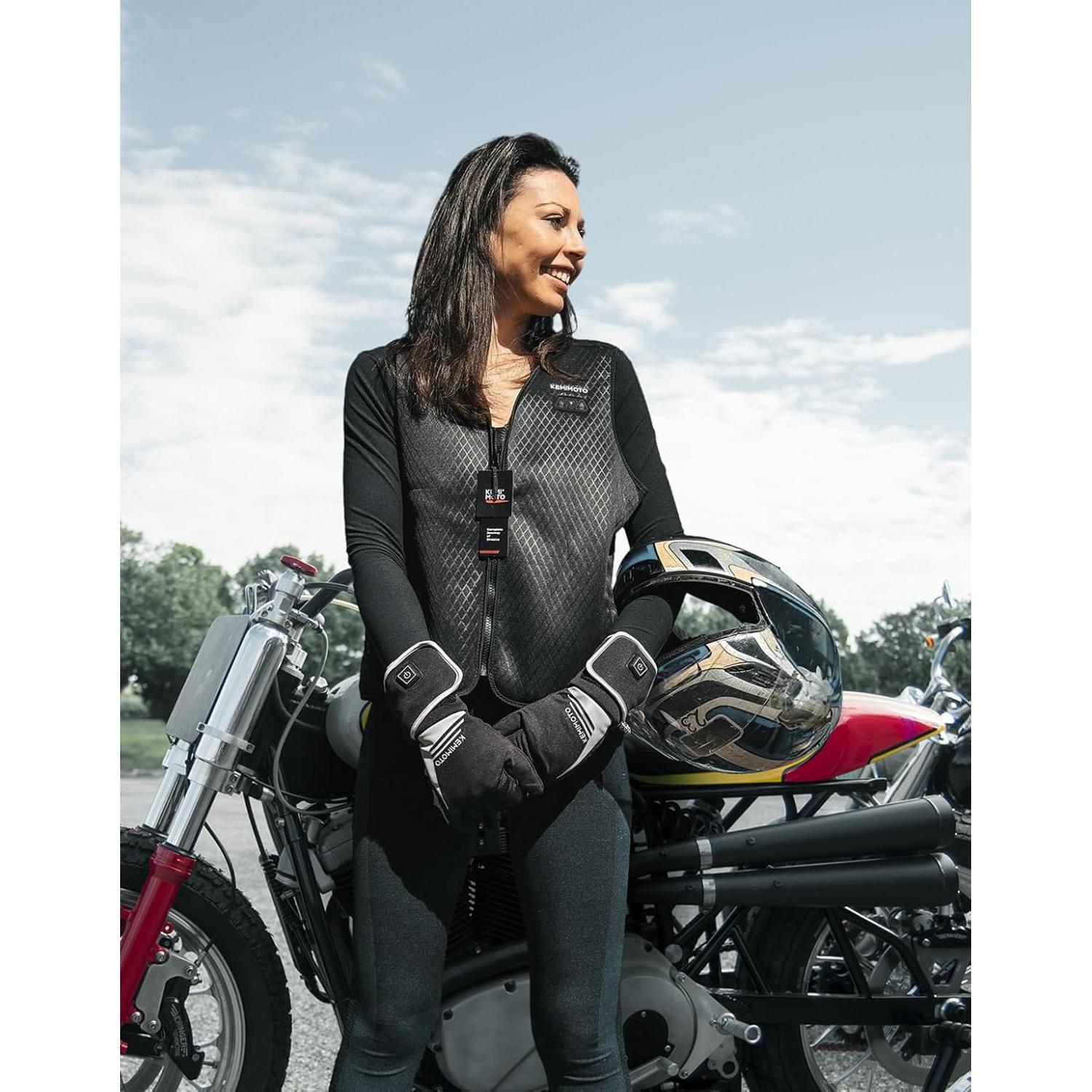 Chaleco Térmico Eléctrico KEMIMOTO para Mujeres - 8 Zonas Calentadoras