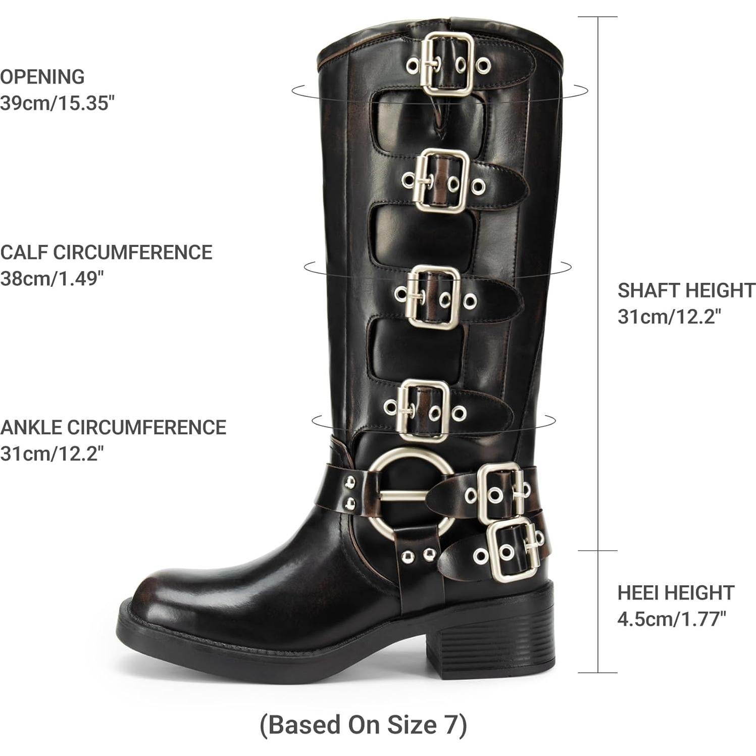 Botas de Montaña Altas para Mujer Dream Pairs Negro 6