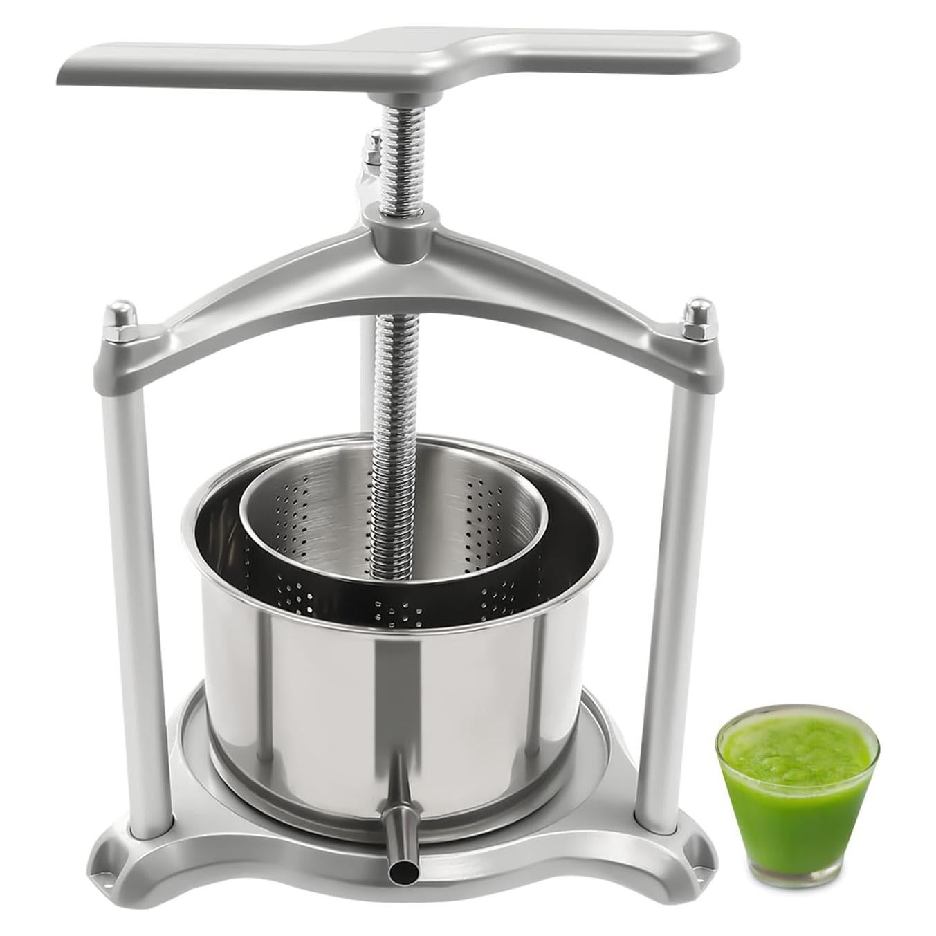 Prensa de Vino Manual HinLIaDa 3L Acero Inoxidable