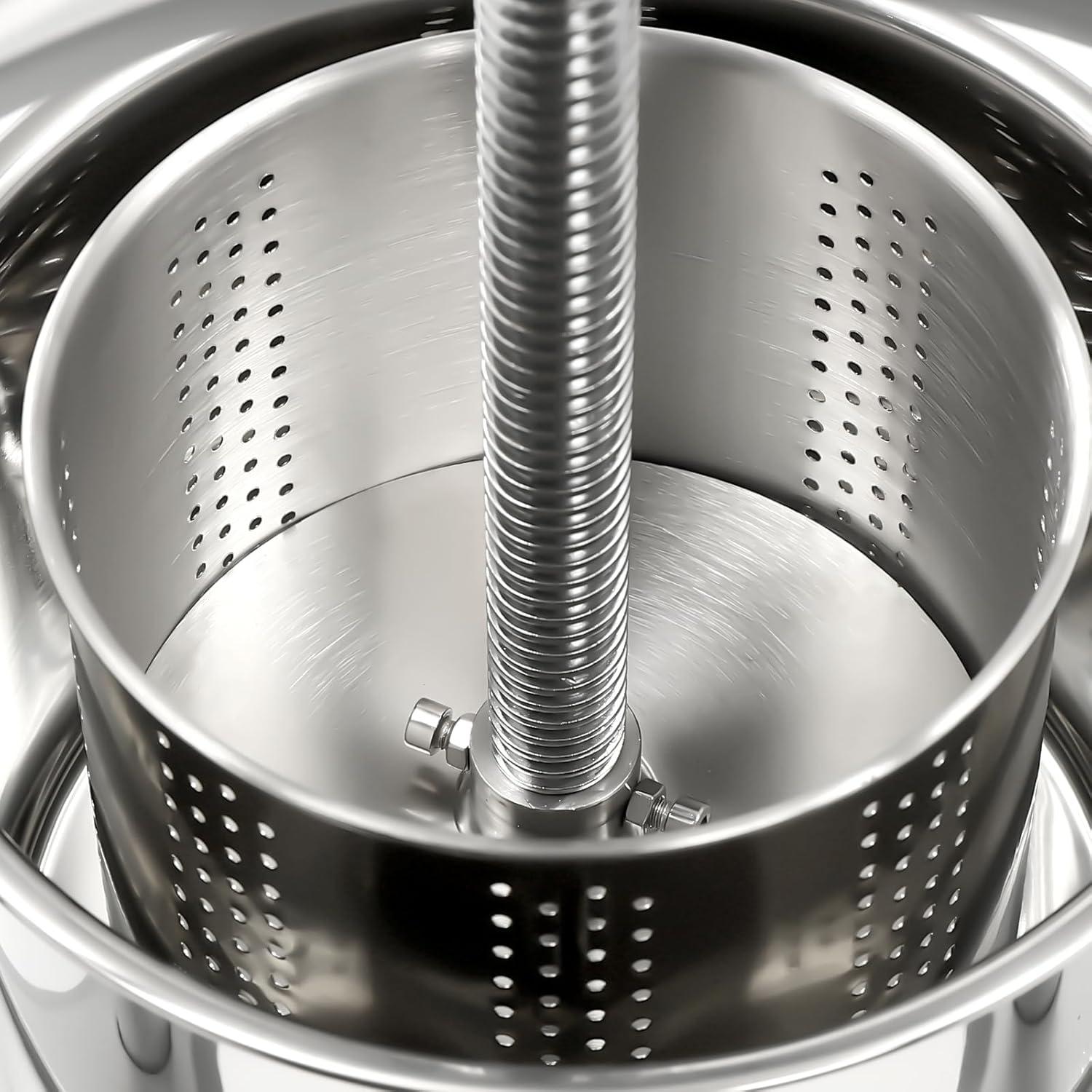 Prensa de Vino Manual HinLIaDa 3L Acero Inoxidable