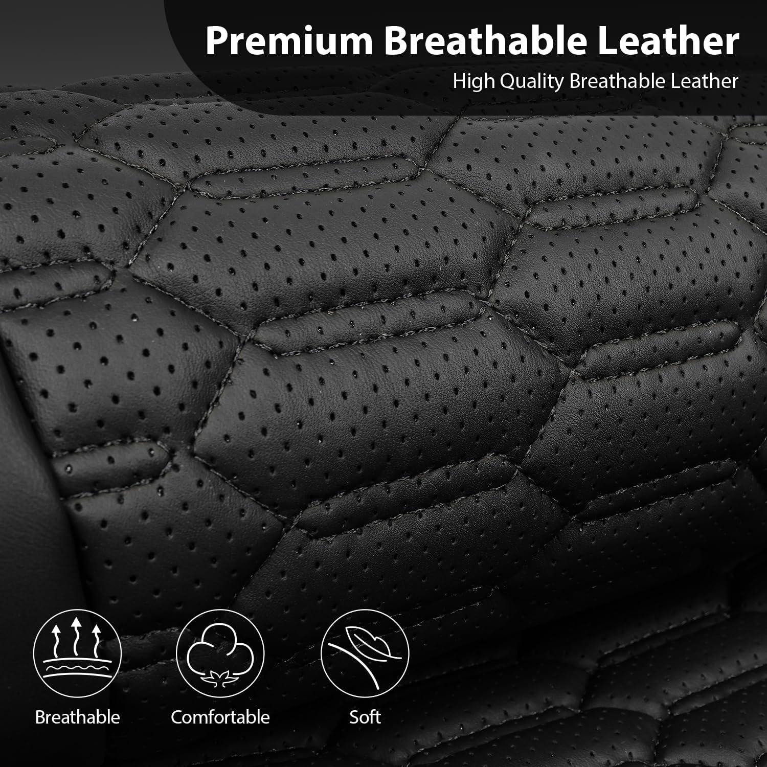 Cubiertas de Asiento de Cuero PU Negro CAR PASS Juego Completo