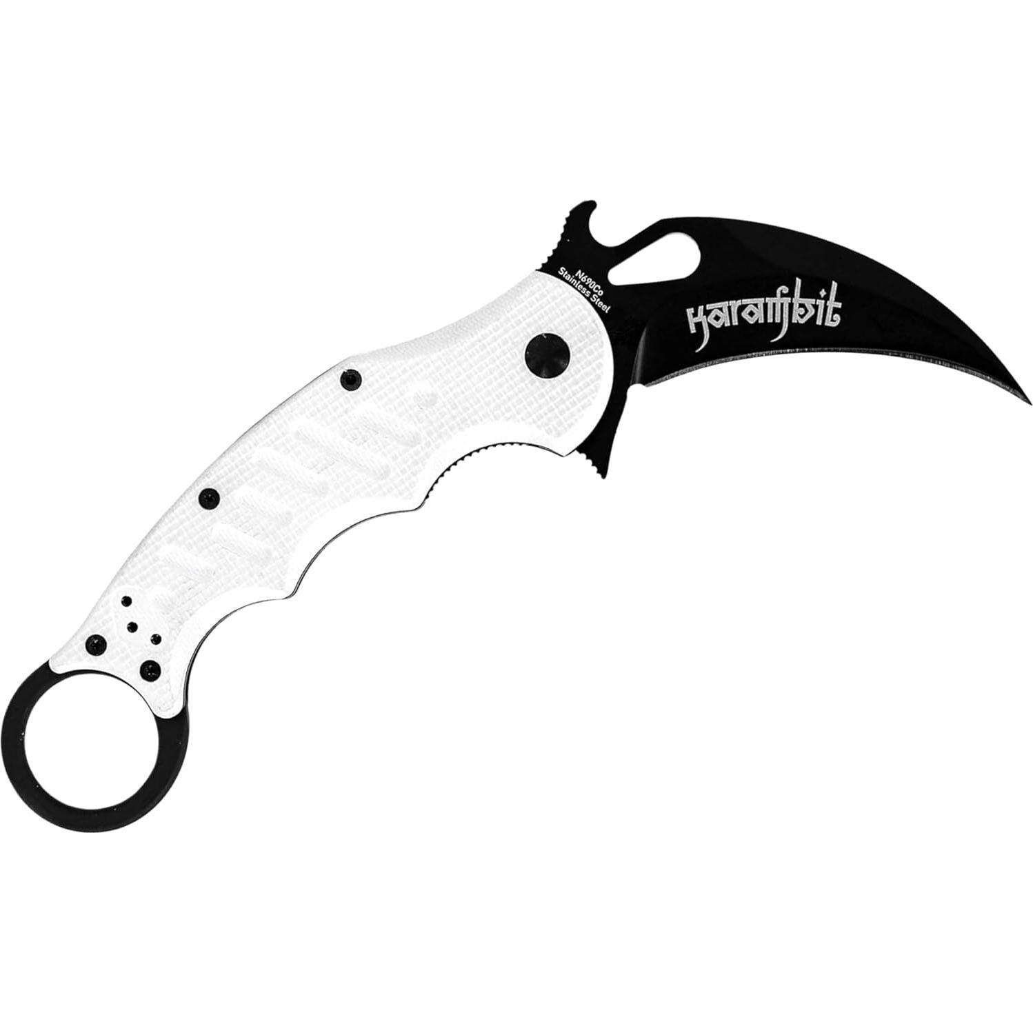 Cuchillo Karambit Plegable Fox 479 W G10 Blanco Táctico