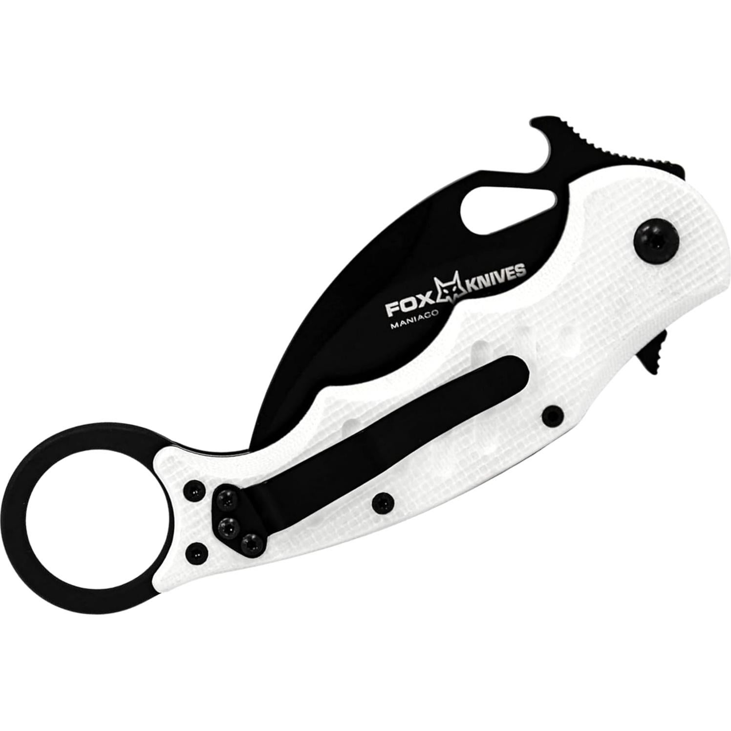 Cuchillo Karambit Plegable Fox 479 W G10 Blanco Táctico
