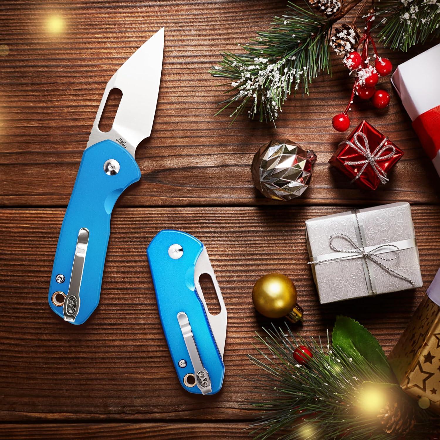 Cuchillo Plegable CJRB Mini Pyrite J1933 5.51 cm Acero Azul