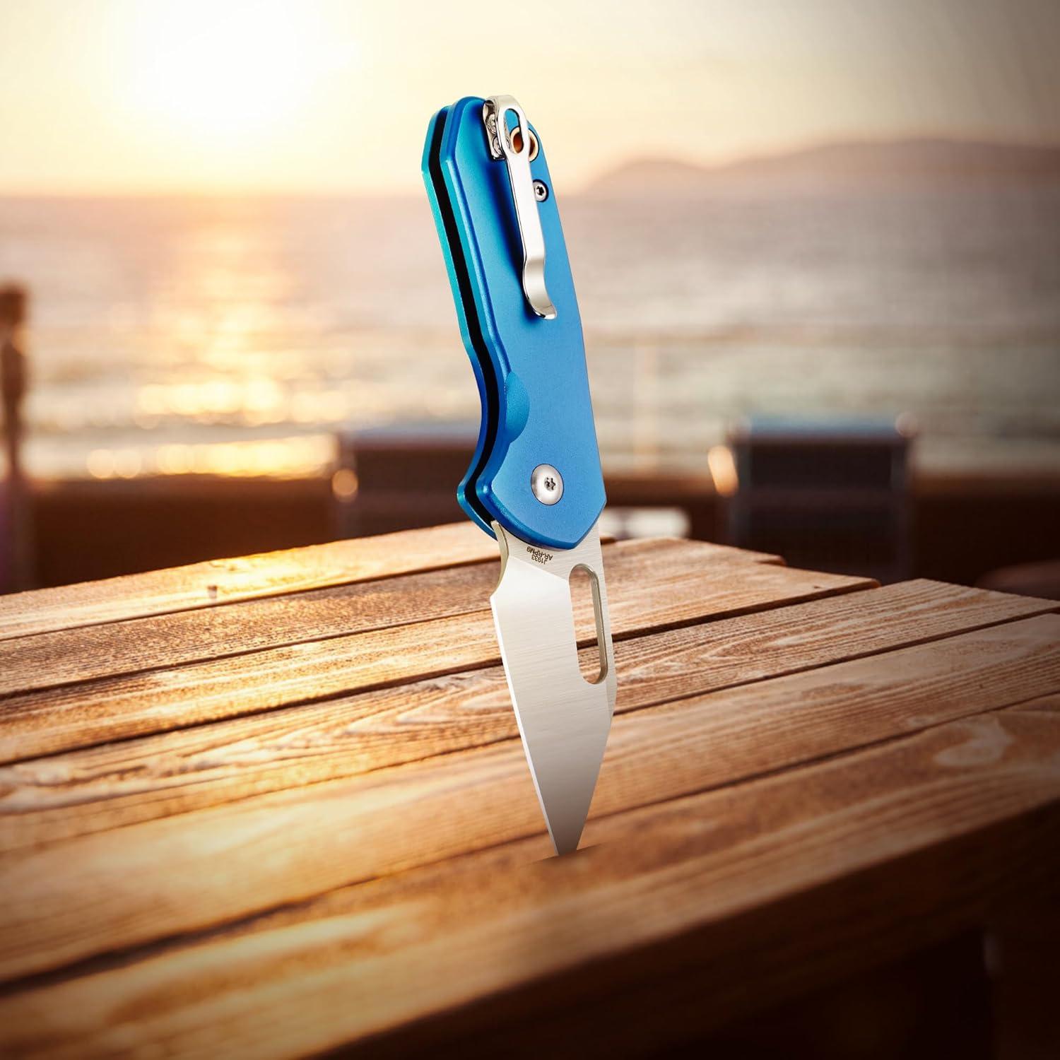 Cuchillo Plegable CJRB Mini Pyrite J1933 5.51 cm Acero Azul