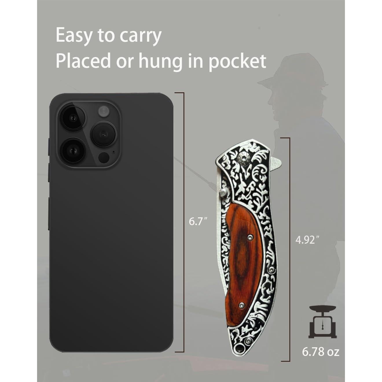 Cuchillo Plegable SELUCREH Acero Inoxidable 12.7 cm Clip