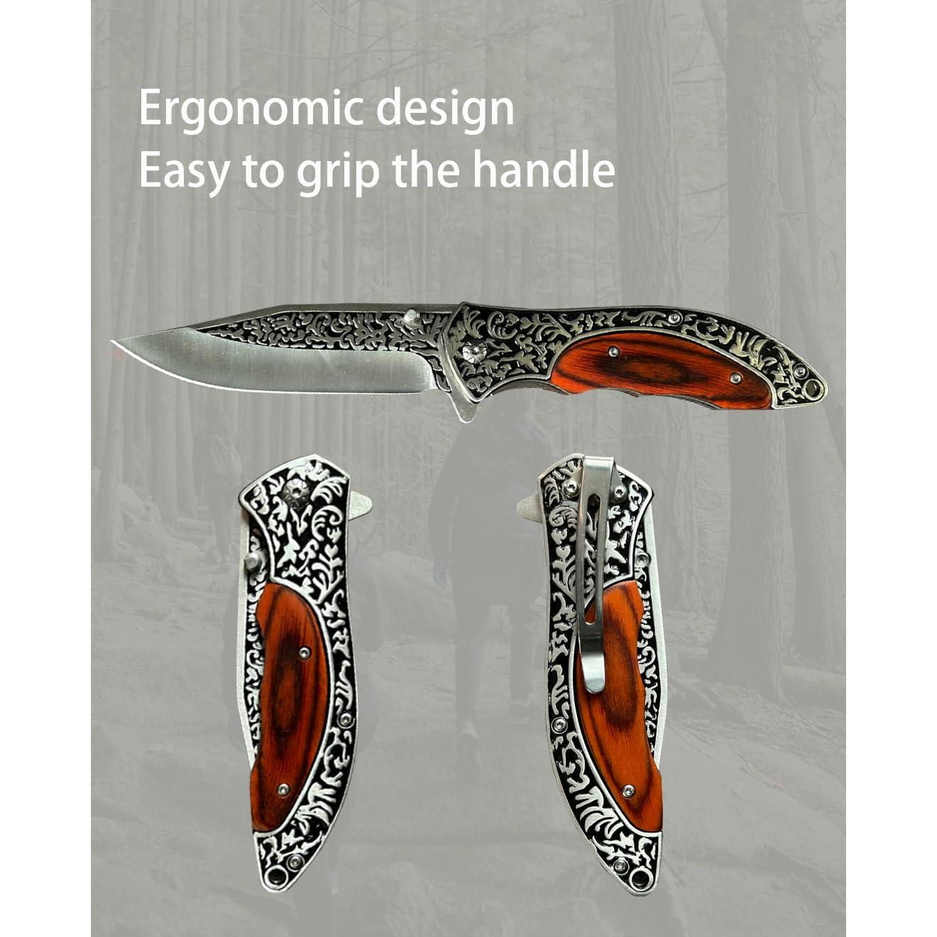 Cuchillo Plegable SELUCREH Acero Inoxidable 12.7 cm Clip