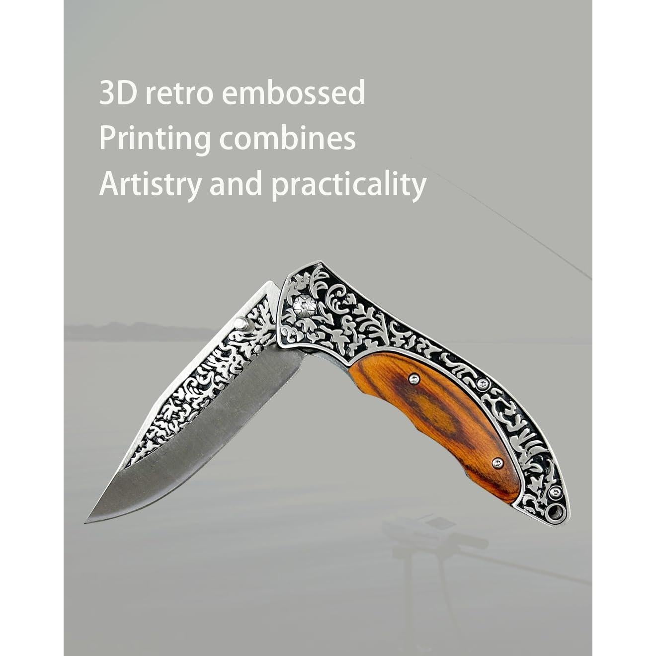 Cuchillo Plegable SELUCREH Acero Inoxidable 12.7 cm Clip