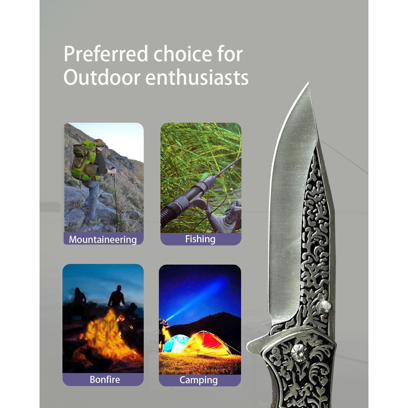 Cuchillo Plegable SELUCREH Acero Inoxidable 12.7 cm Clip