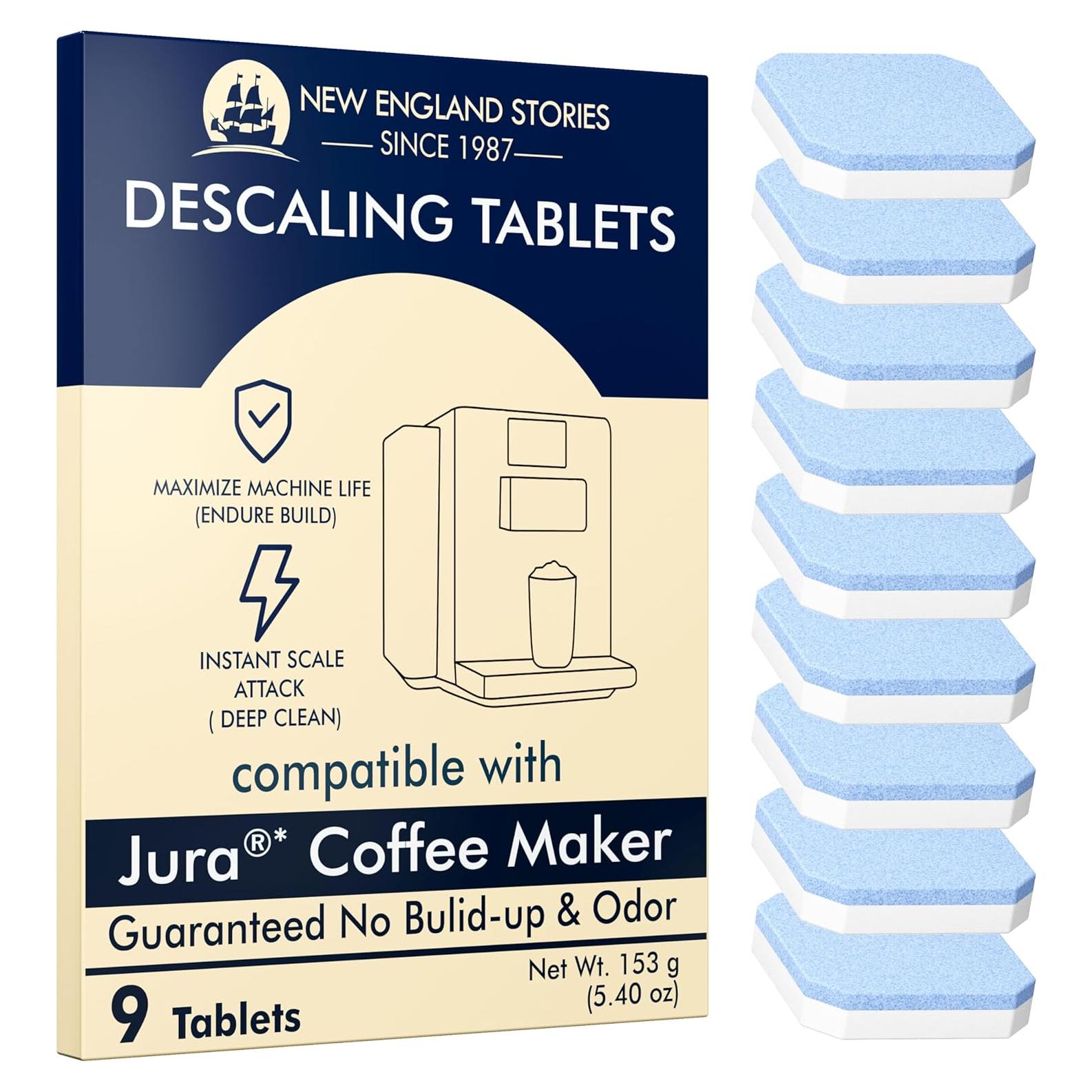 Tabletas Descalcificadoras New England Stories para Jura - 9 Unidades