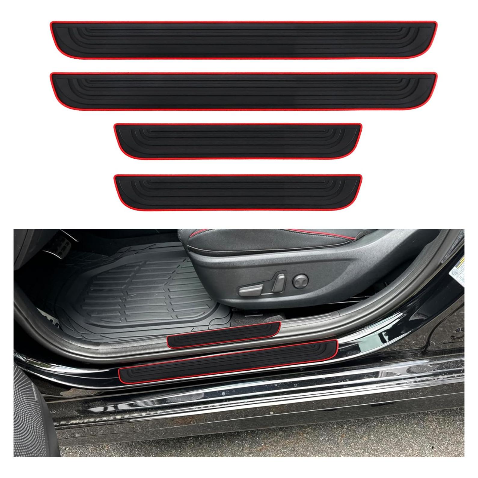 Protector de Umbral de Puerta de Coche Tecledsn 4PCS 4cm