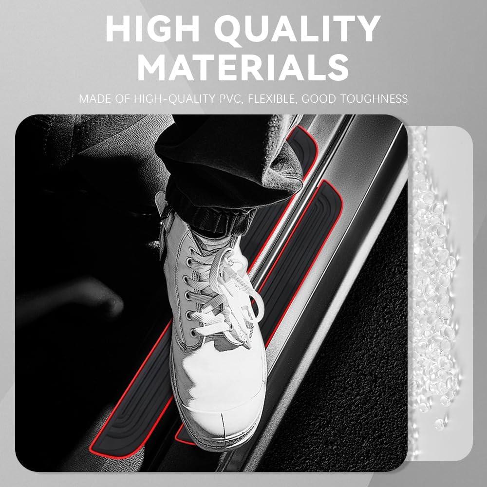 Protector de Umbral de Puerta de Coche Tecledsn 4PCS 4cm