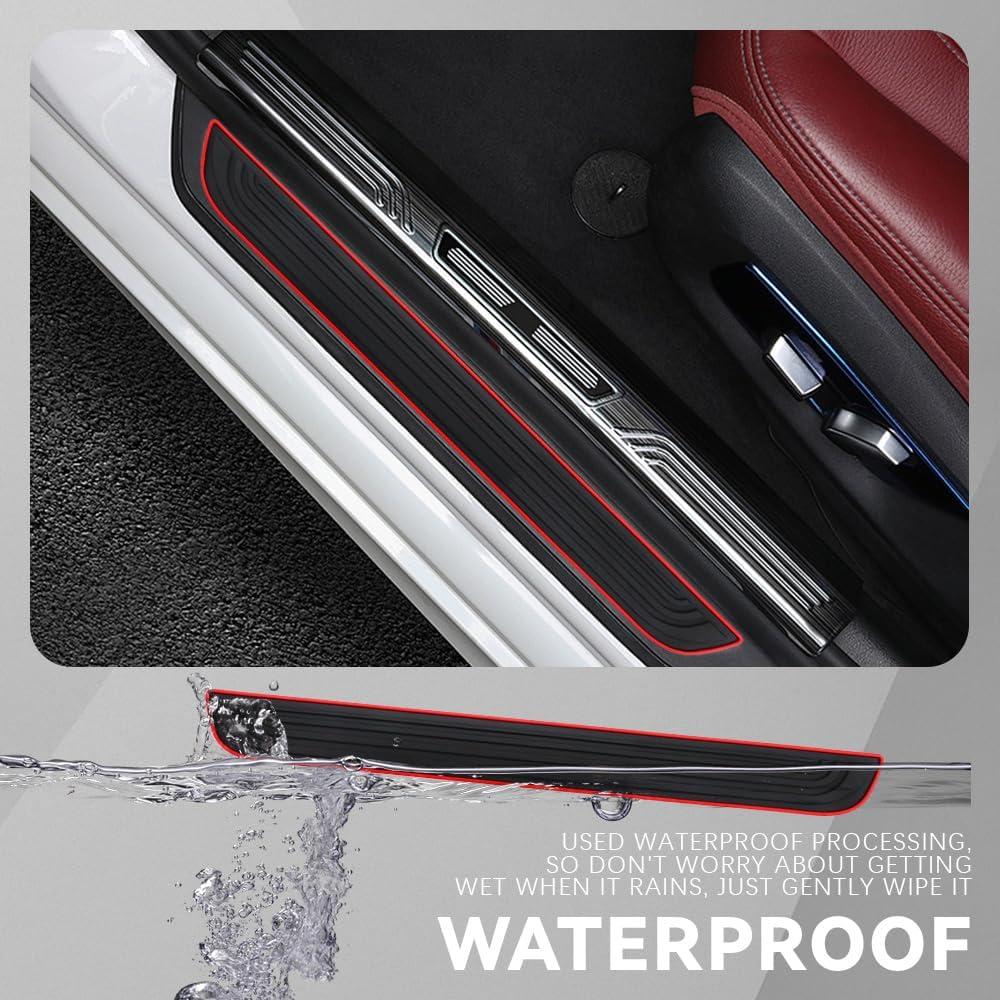 Protector de Umbral de Puerta de Coche Tecledsn 4PCS 4cm