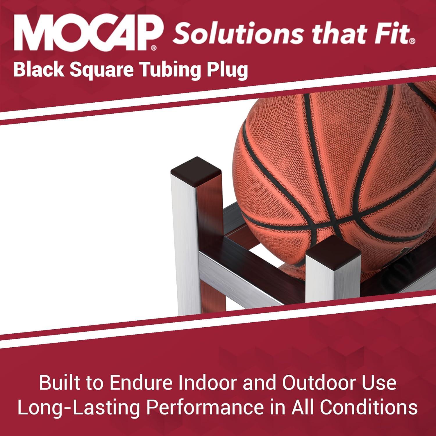 Tapa de Tubo Cuadrado MOCAP 15mm Negro Mate LDPE - 100 Unidades