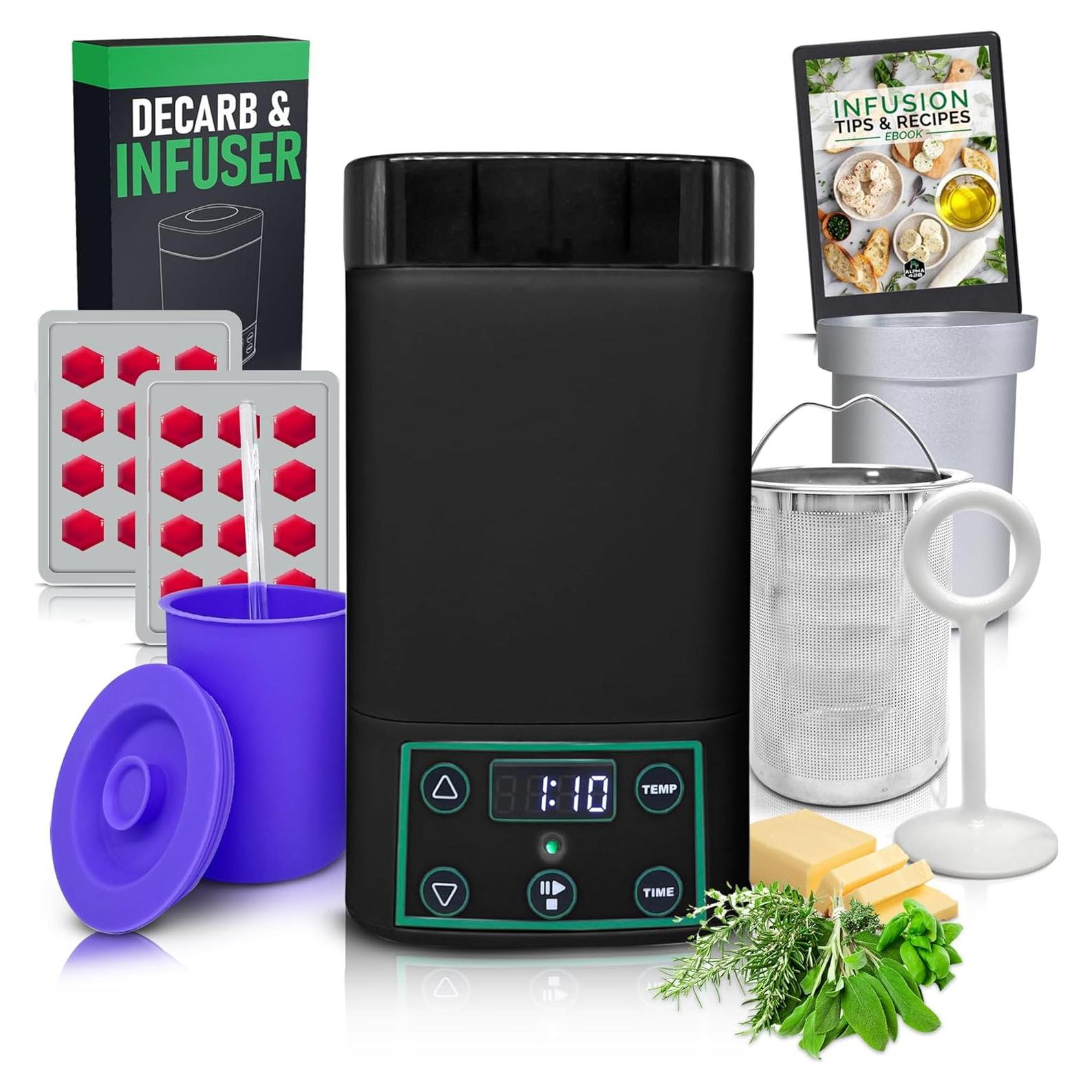 Decarboxilador y Infusor Alpha420 EdiOven 1 oz con Moldes