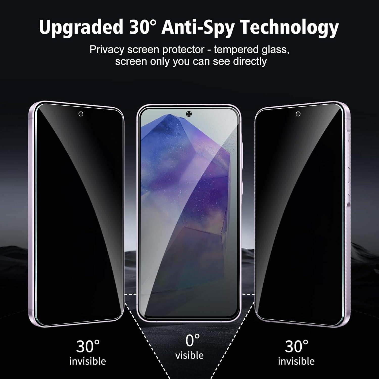 Protector de Pantalla Privado CYYAGE para Samsung Galaxy A55 2+2