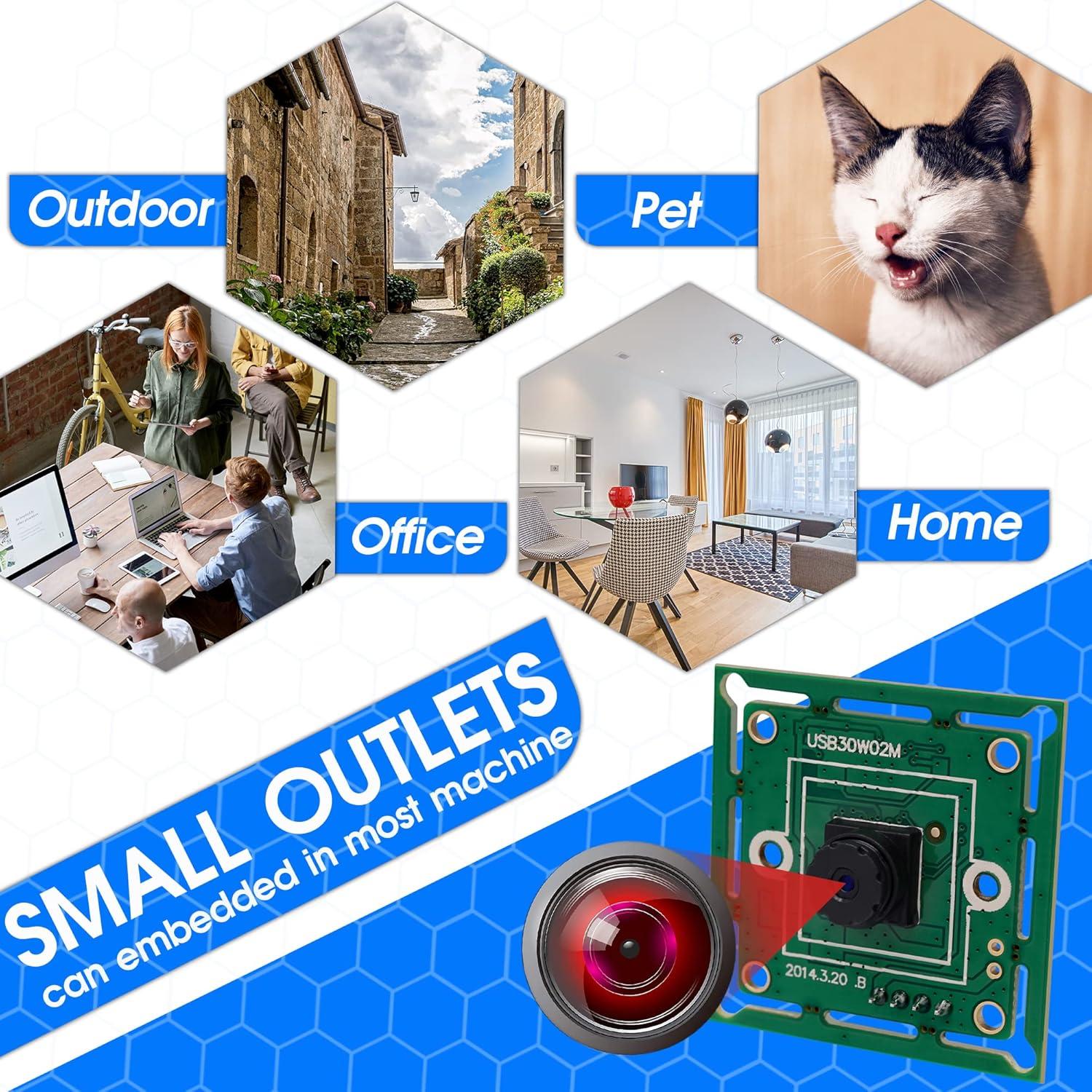 Módulo de cámara USB ELP 480P 60fps con lente 45 grados