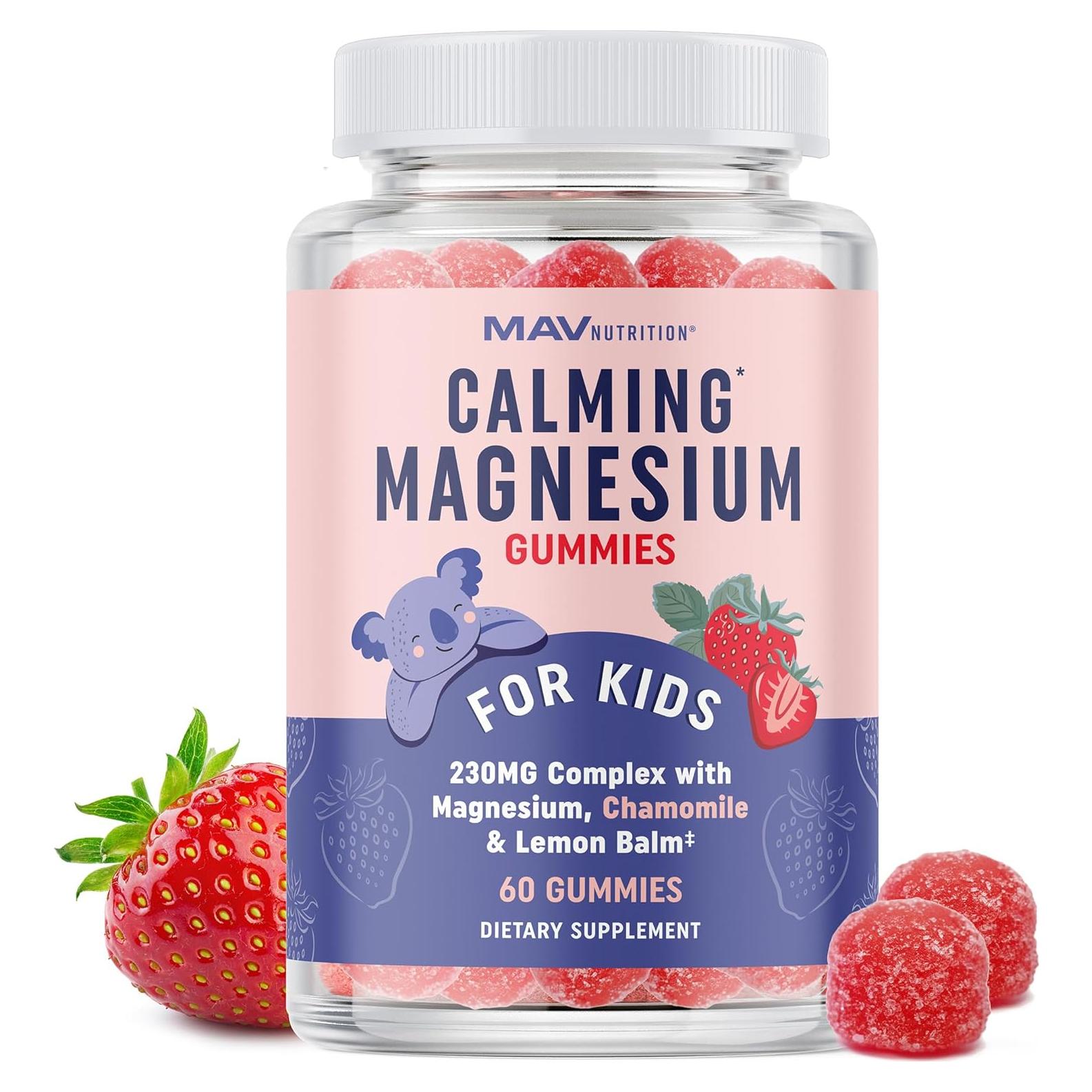 Gomitas Calmantes de Magnesio MAV para Niños 60ct Fresa