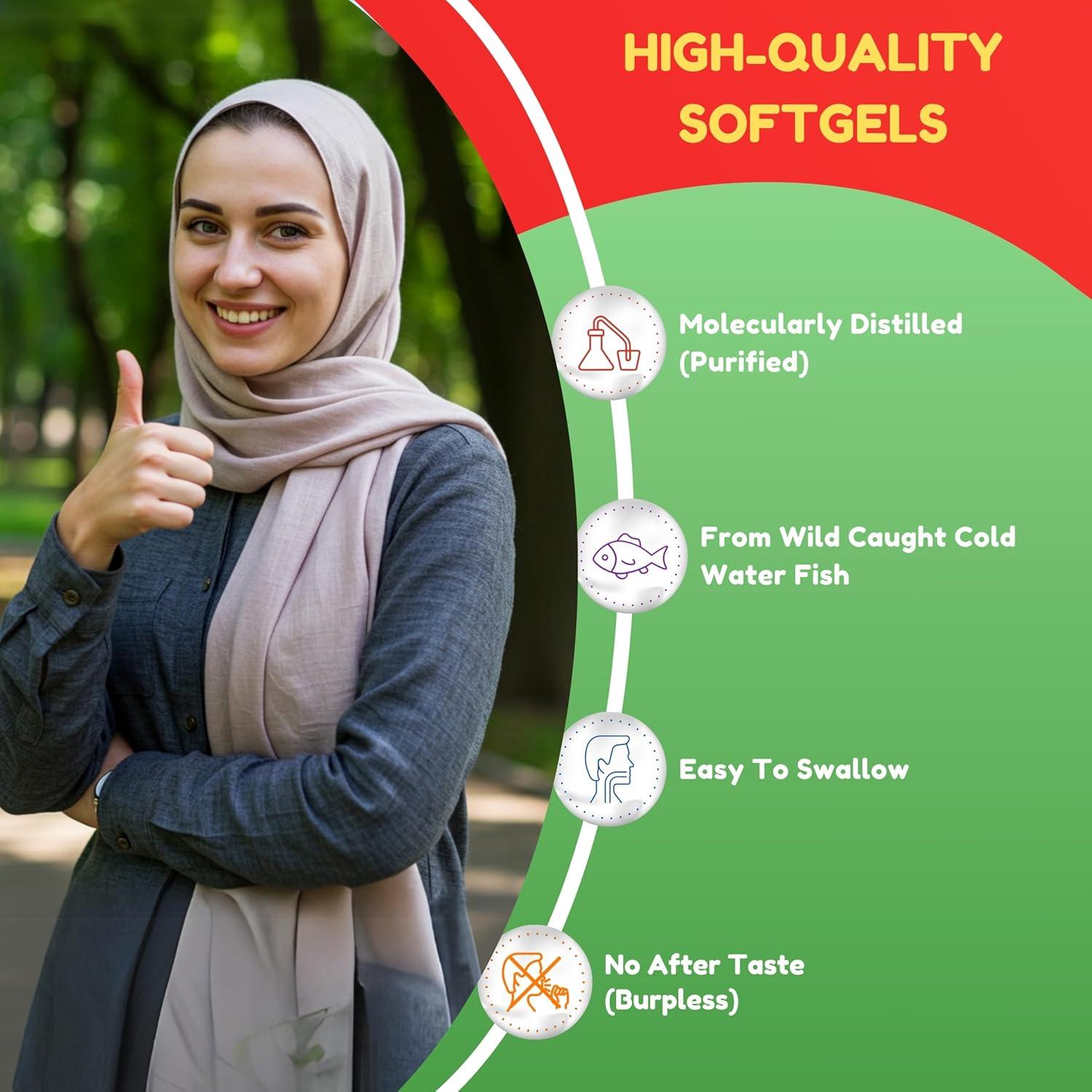 Aceite de Pescado Halal SHIFAA NUTRITION 60 Cápsulas 720mg EPA