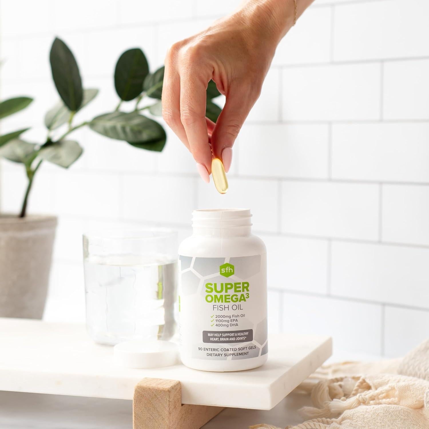 Cápsulas de Aceite de Pescado SFH Omega 3 2000mg 90ct