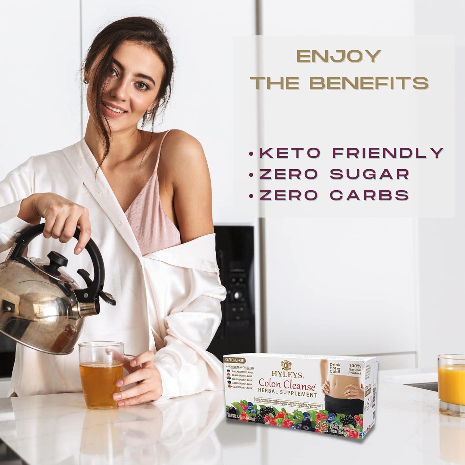 Té Herbal de Limpieza de Colon Hyleys - 42 Bolsitas Sin Cafeína